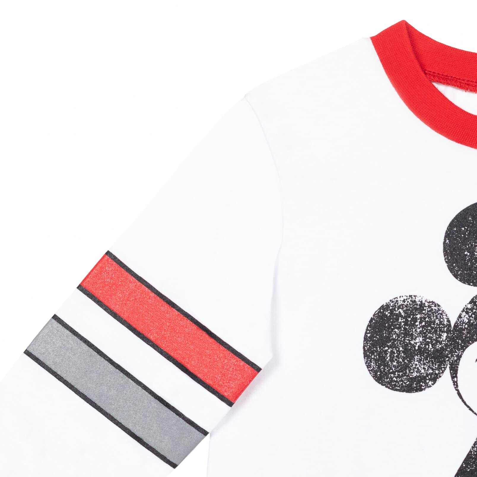 Disney Mickey Mouse Boys' Fleece Long Sleeve T-Shirt & Pants Set - White/Gray - 3T - Warm Winter Outfit for Toddlers - Perfect for Playdates, Preschool & Family Photos