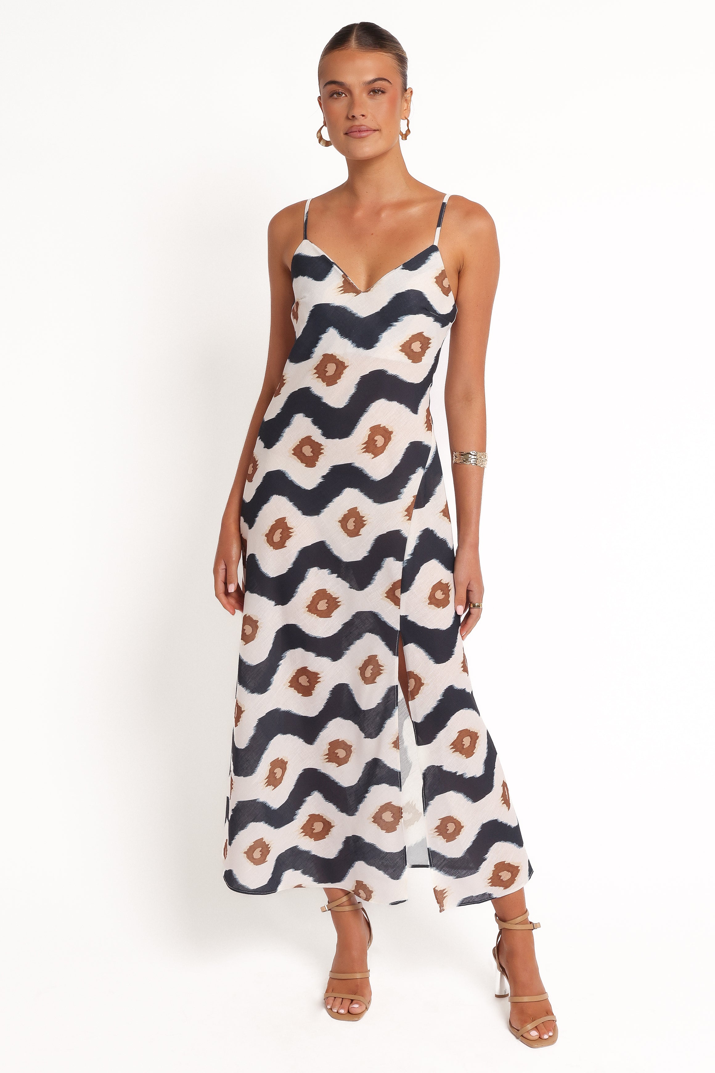 Abba Midi Dress - Floral Print Black Summer Dress for Women | Casual & Party Wear | Perfect for Beach, Date Night & Office Outfits