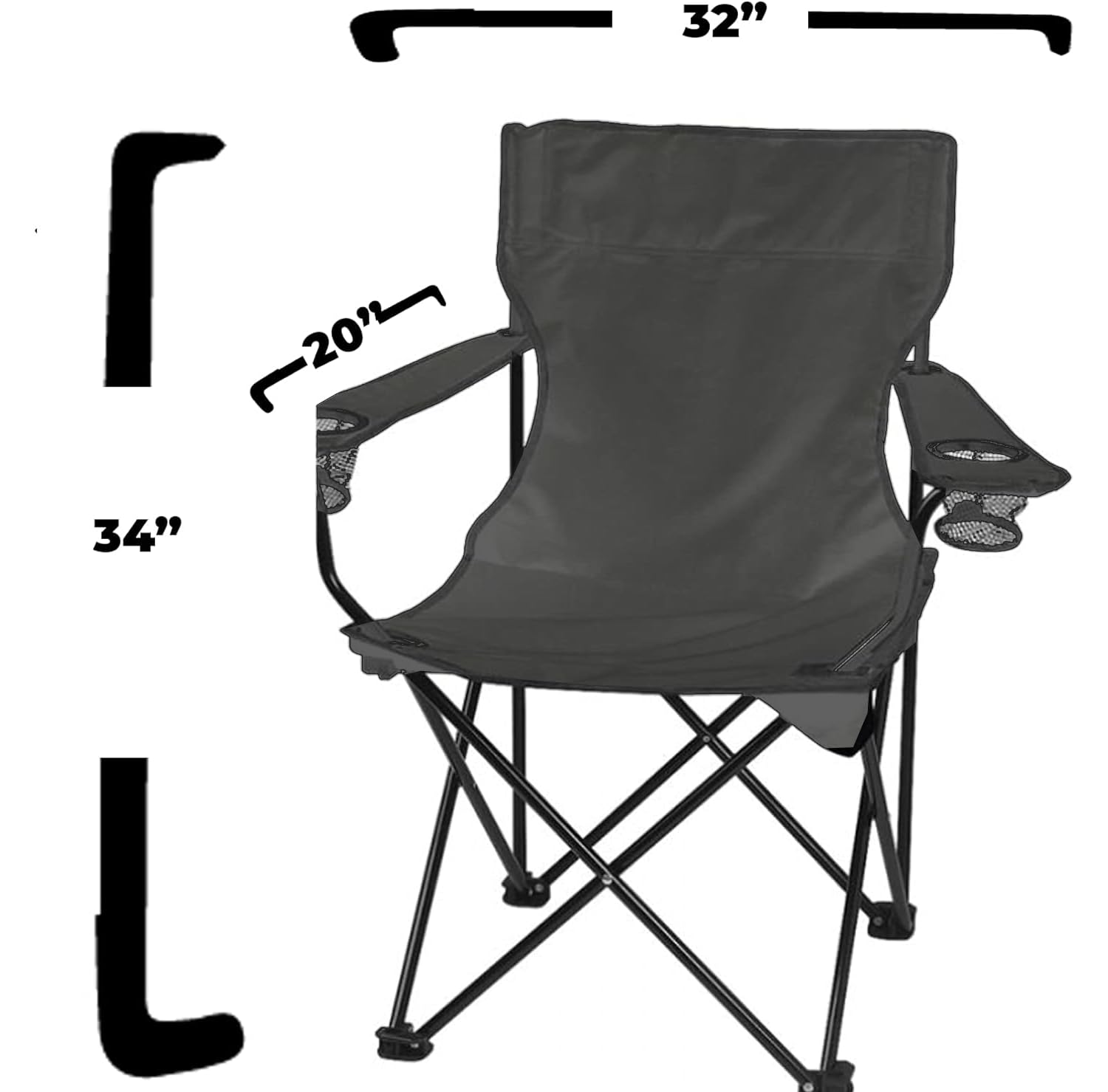 VictoryStore Personalized Last Name Outdoor Camping Chair - Portable Folding Chair with Carry Bag (2 Pack) - Perfect for Beach, Picnic, Backyard & Tailgating