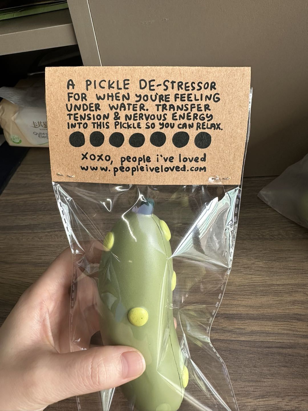 Relaxing Pickle Stress Ball - Squeeze & Relieve Anxiety, Perfect for Office, School & Home Use