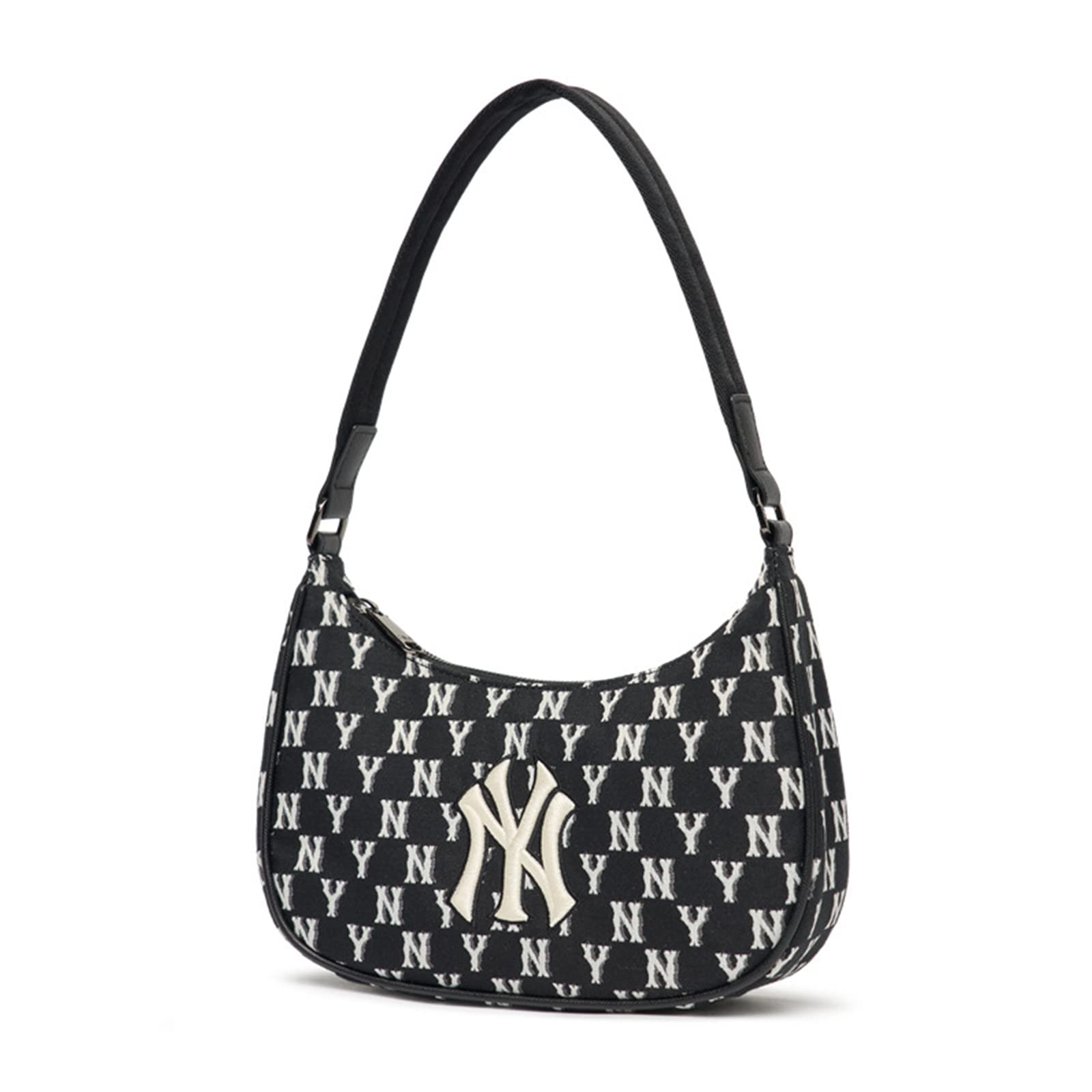 Vintage Retro Women's Shoulder Bag - Classic Tote & Clutch Purse with Zipper Closure | NY Inspired Pattern Handbag for Casual Outings, Work & Evening Events