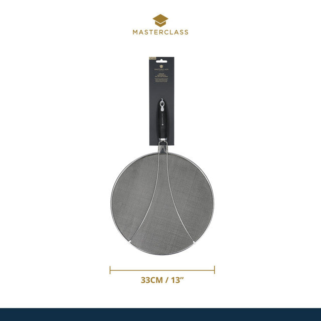 MasterClass Odor Absorbing Splatter Guard - Premium Kitchen Splatter Screen for Stovetop Cooking, Frying & Baking | Reduces Grease & Food Odors | Perfect for Home Chefs & Healthy Cooking