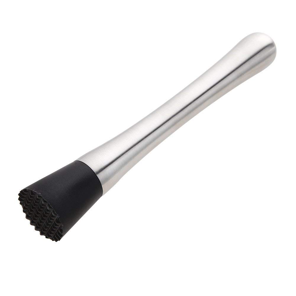 Premium 8 Inch Cocktail Muddler for Mojitos & Mixed Drinks - Stainless Steel Bar Tool for Bartenders & Home Mixologists - Perfect for Mojitos, Old Fashioned & Cocktail Making