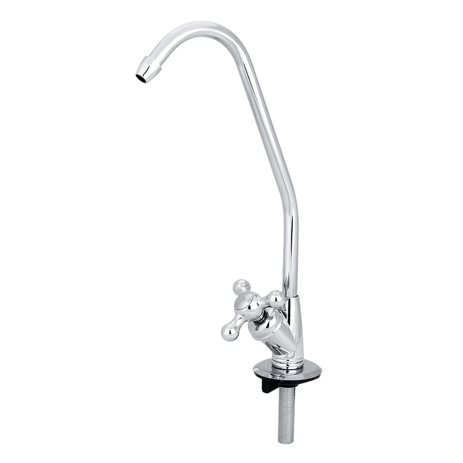 Tyenaza 1/4 Zinc Alloy Chrome Kitchen Faucet with Reverse Osmosis RO Water Filter - Perfect for Drinking Water Purification in Modern Homes