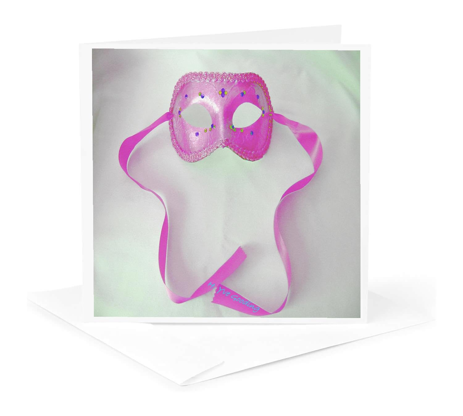 3D Rose Greeting Cards - Elegant Masquerade in Delicate Pink, Set of 6 Blank Cards for Birthdays, Weddings & Special Occasions (gc_6998_1) | Perfect for Party Invitations, Thank You Notes & Holiday Greetings