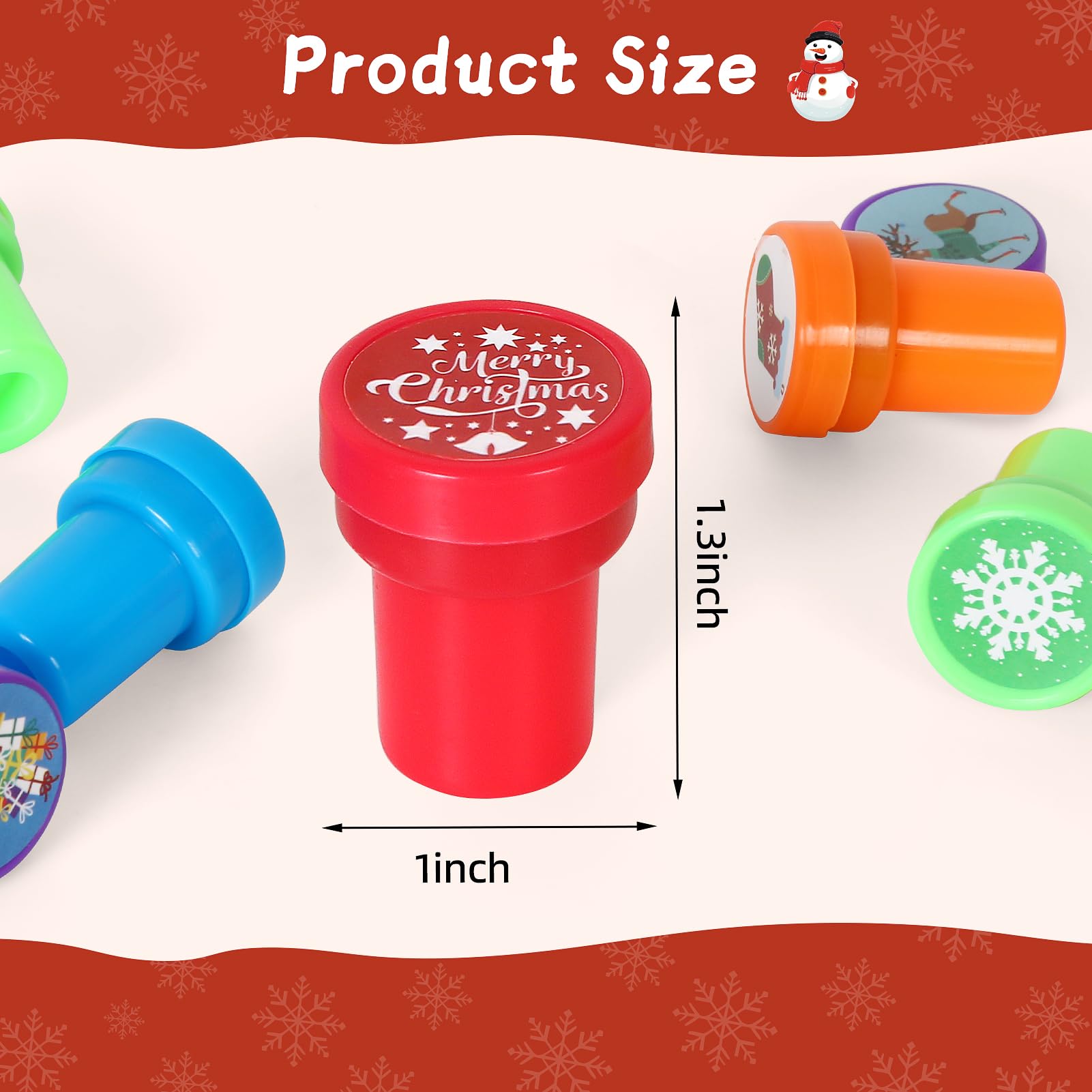 40 Pcs Christmas Stamps for Kids - Holiday Decorations, Party Favors, Stocking Stuffers & Goodie Bag Fillers - Fun Xmas Gifts & Prizes for Children - Perfect for Holiday Crafts, DIY Cards & Classroom Activities