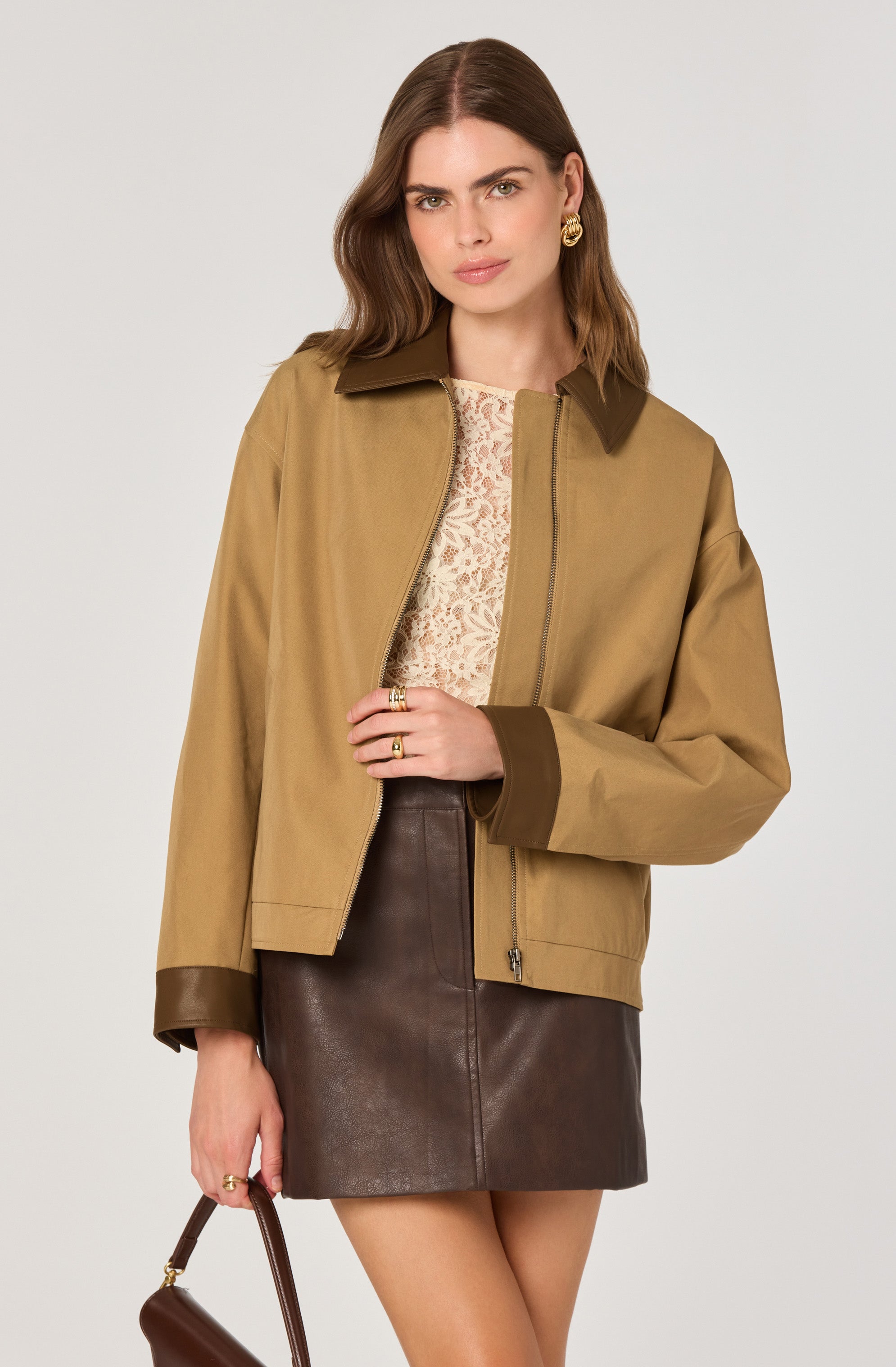 Stylish Contrast Barn Jacket for Men & Women - Vintage Outdoor Workwear - Perfect for Farm, Hiking & Casual Wear