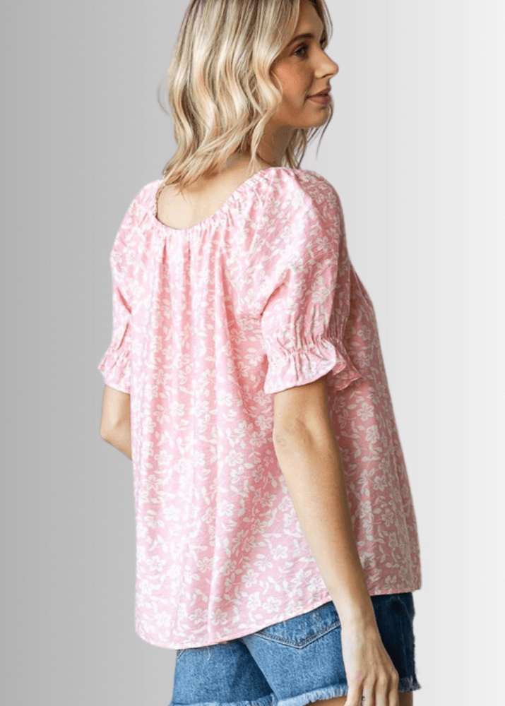 Carolina Women's Off The Shoulder Floral Print Blouse - Summer Boho Chic Tops for Beach Vacation & Date Night Outfits