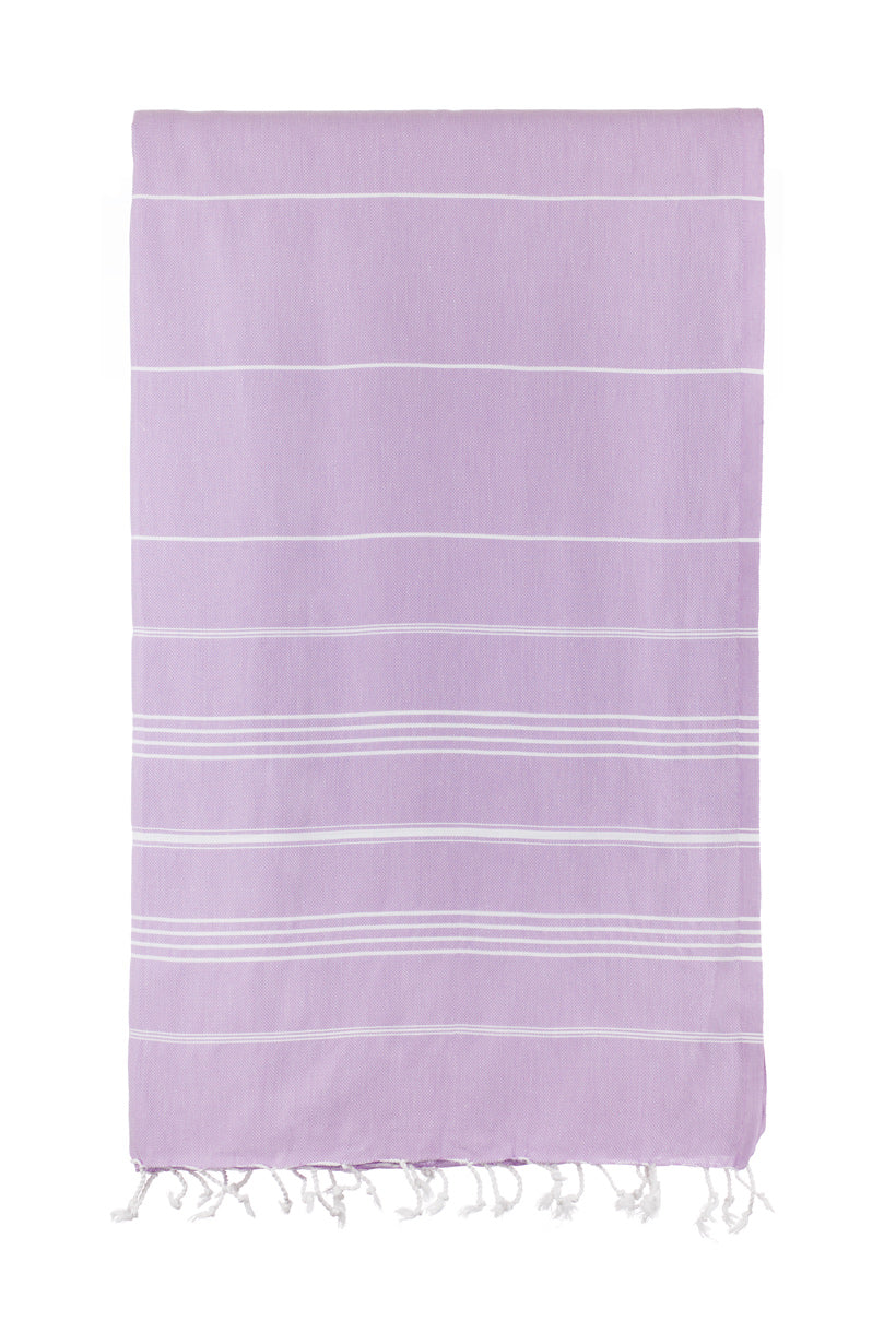 Premium Classic Lilac Purple Turkish Towel - Soft, Absorbent & Quick-Drying - Perfect for Beach, Pool, Spa & Travel