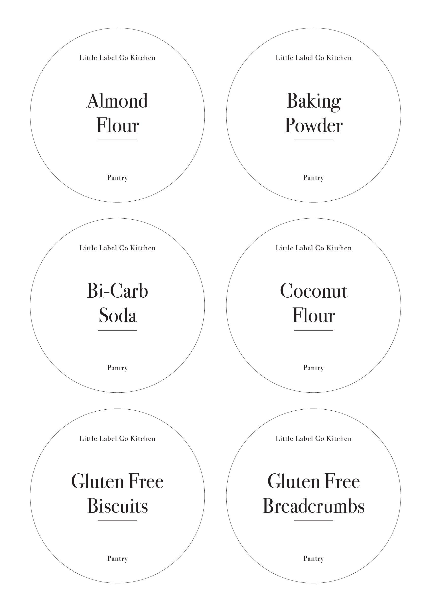 Gluten Free Pantry Labels (24 Pack) - Perfect for Organizing Kitchen, Food Storage & Meal Prep Containers