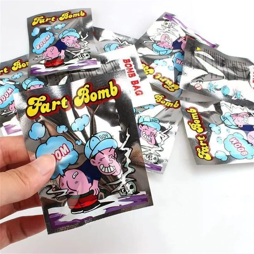 50pcs Stink Bombs Prank Bag - Funny Fart Joke Gag Gift for Parties, Halloween Prank Toys, Office Pranks & April Fools Day Gifts - Stinky Smelly Bomb Pouch for Practical Jokes