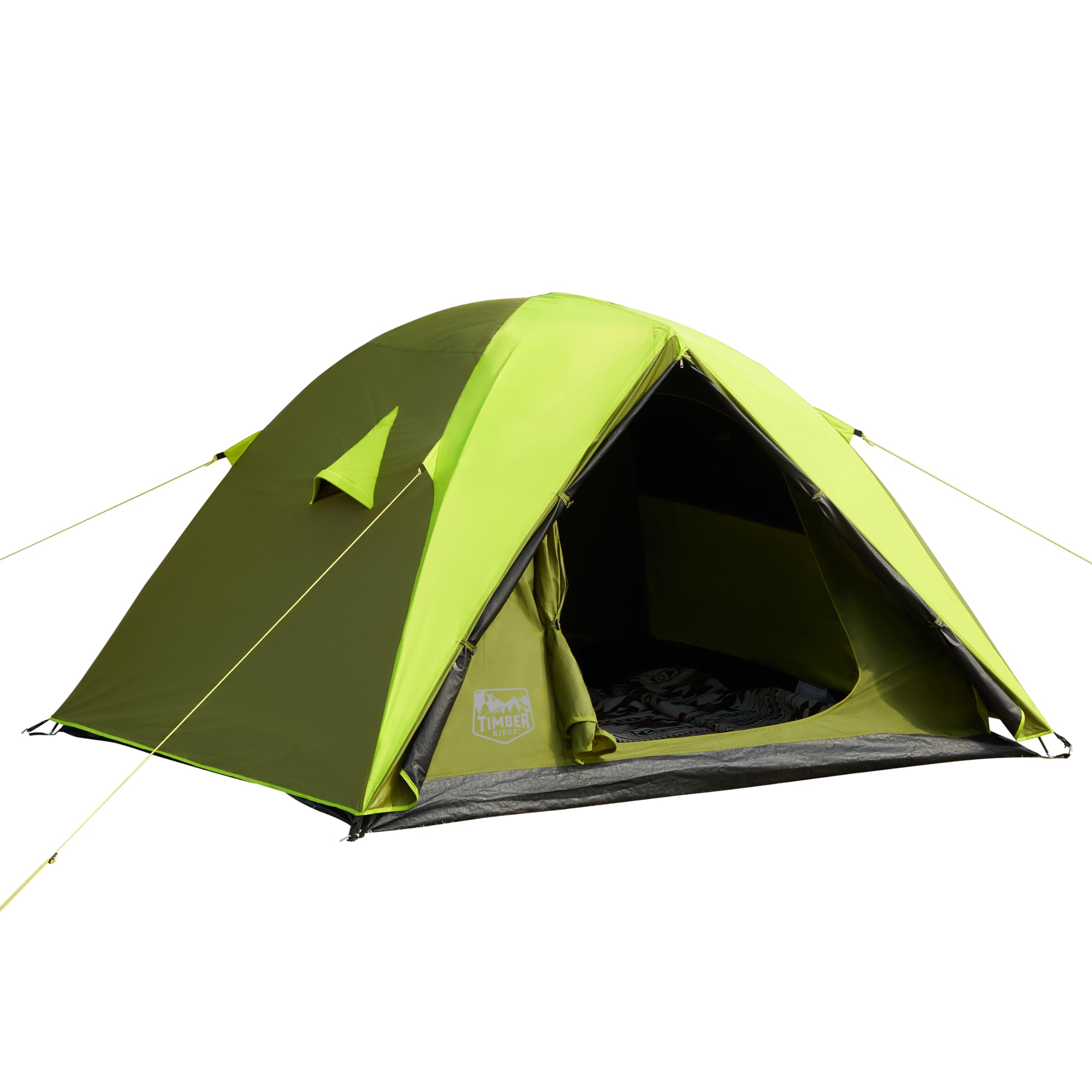 TIMBER RIDGE 4 Person Blackout Waterproof Camping Tent - 3000mm Dome Tent for Family Camping, Hiking, Travel & Outdoor Festivals | Perfect for Backpacking, Garden Use & Summer Adventures