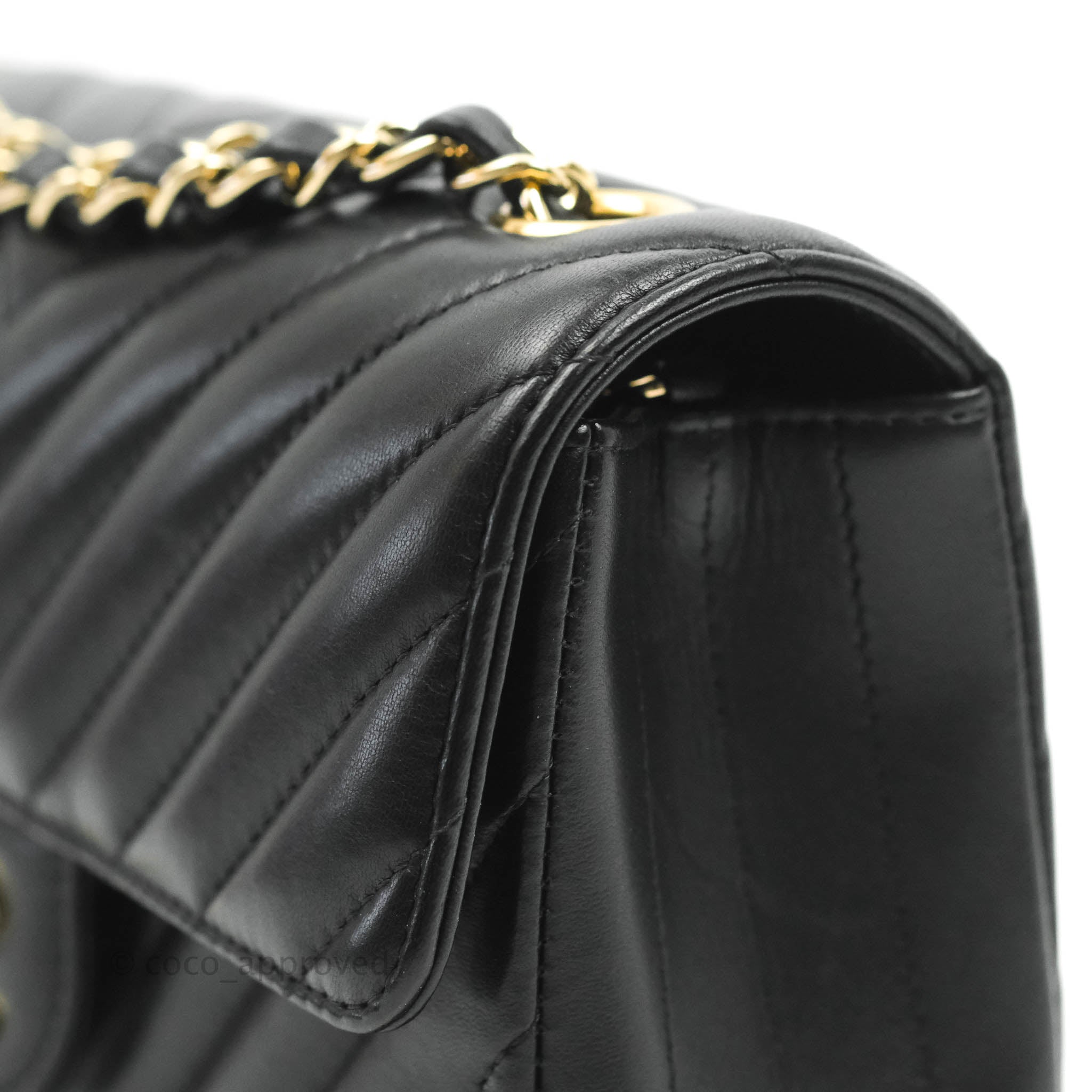 Chanel Chevron Mini Rectangular Flap Bag in Black Lambskin with Gold Hardware - Luxury Crossbody Purse for Women, Perfect for Evening Events & Date Nights