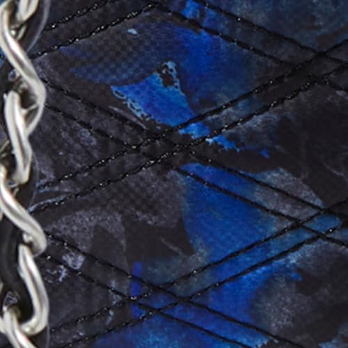 Navy Onyx Watercolor Quilt With Chain