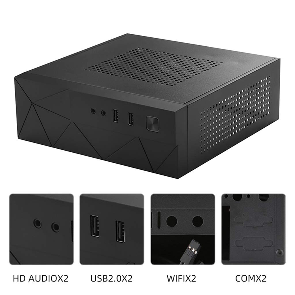 MARCBUSE Mini-ITX PC Case - Compact HTPC Computer Chassis for ITX Motherboard | Home Theater & Gaming PC Build | Small Form Factor Server Case for Living Room & Office Setup