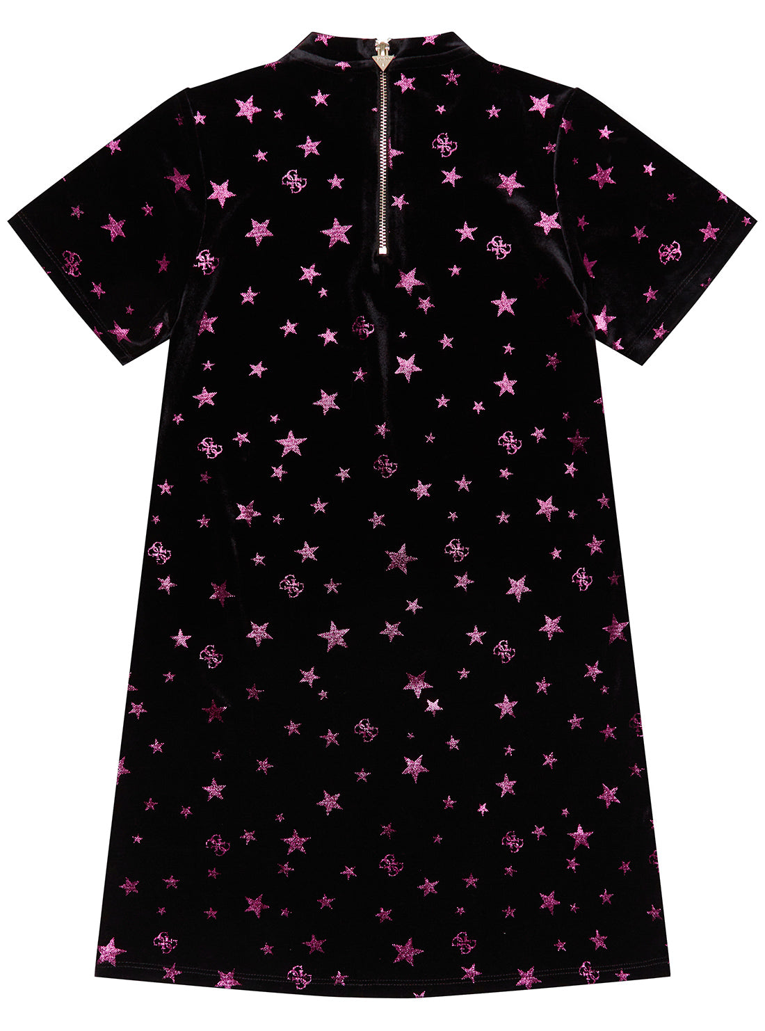 Black Star Print Short Sleeve Dress for Women - Casual Summer Flowy Dress for Beach, Party & Everyday Wear (Size 2-7)