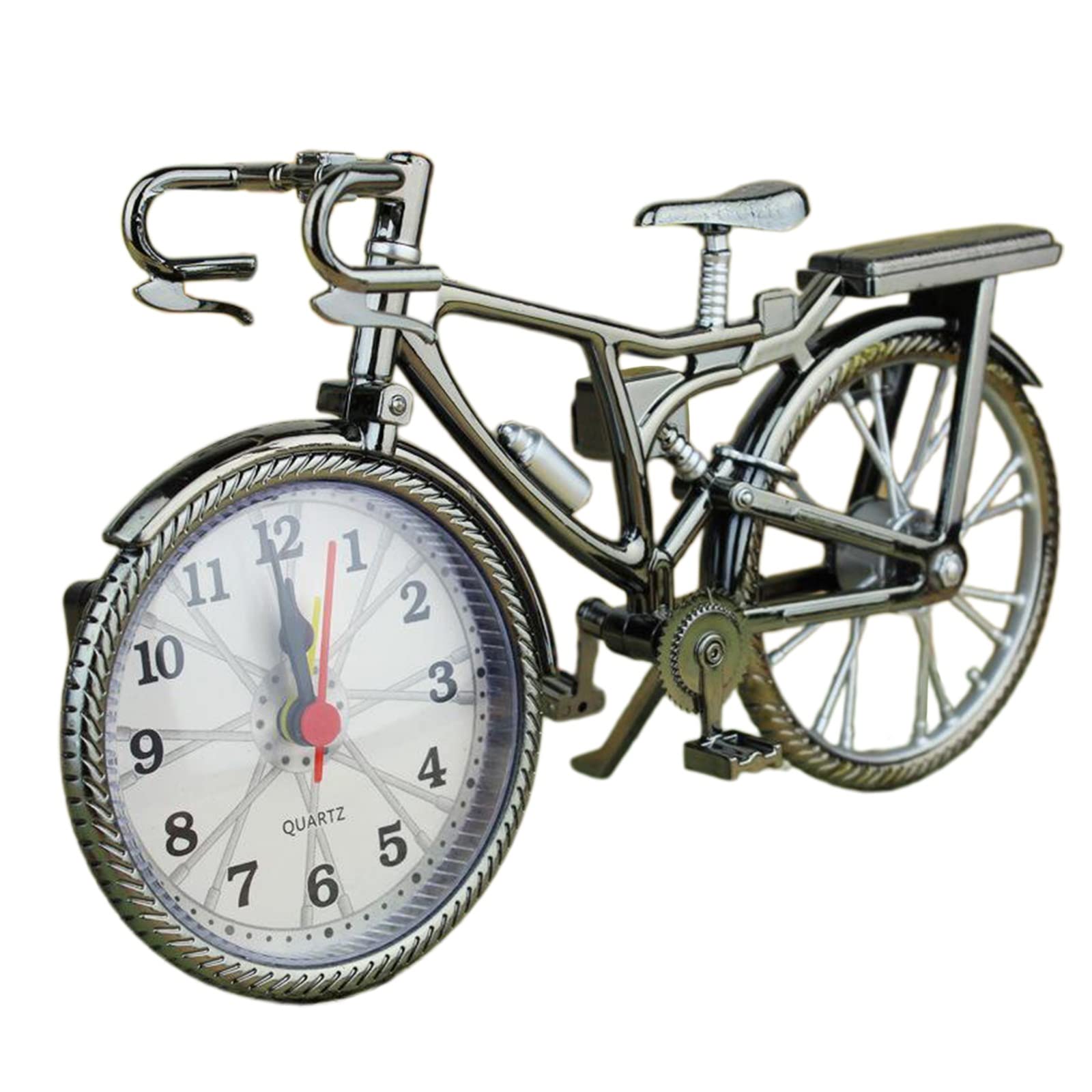 Vintage Bicycle Alarm Clock - Retro Arabic Numeral Desk Clock, Unique Home Decor & Creative Gift for Cyclists | Perfect for Bedroom, Office & Cycling Enthusiasts