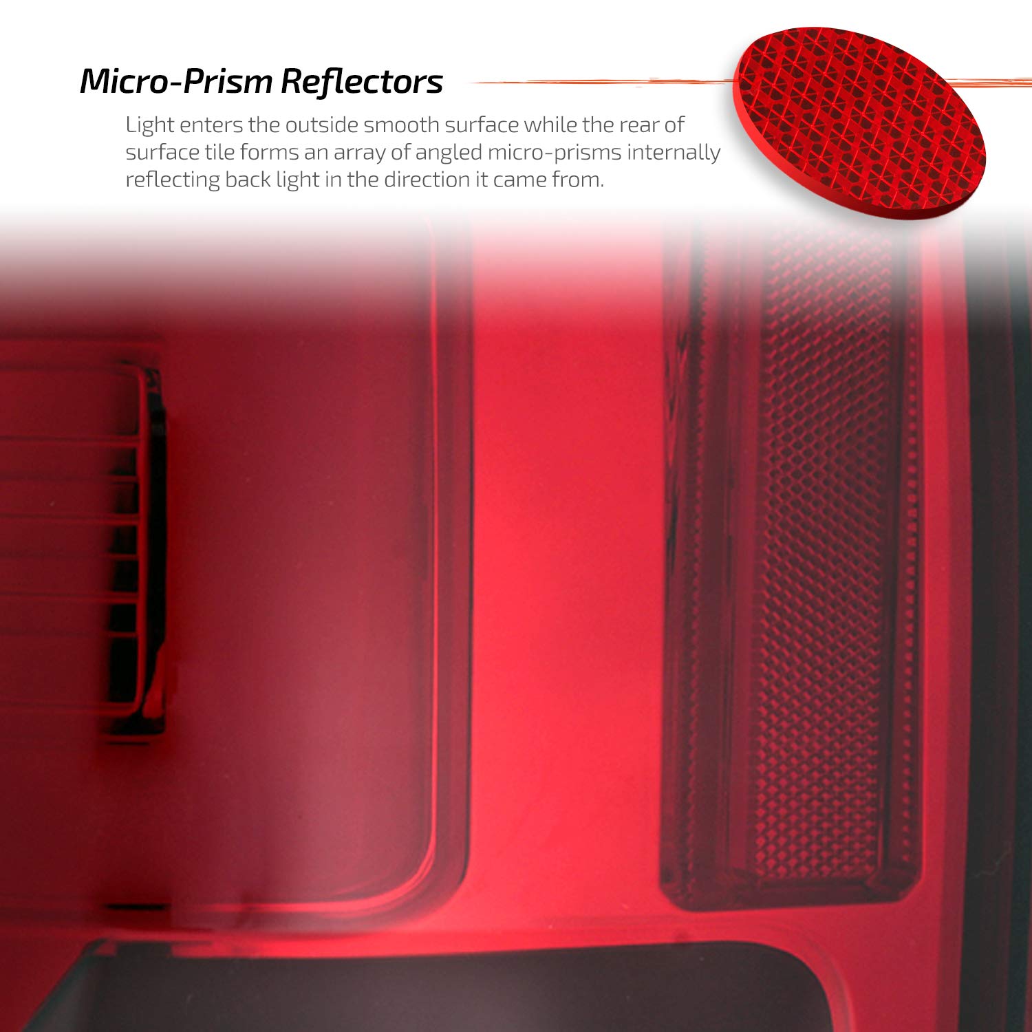 AKKON LED Tail Lights for 2017-2019 Ford F250 F350 F450 Super Duty - Red Stripe Brake Lights with Blind Spot Monitoring System | Enhanced Safety & Style for Pickup Trucks