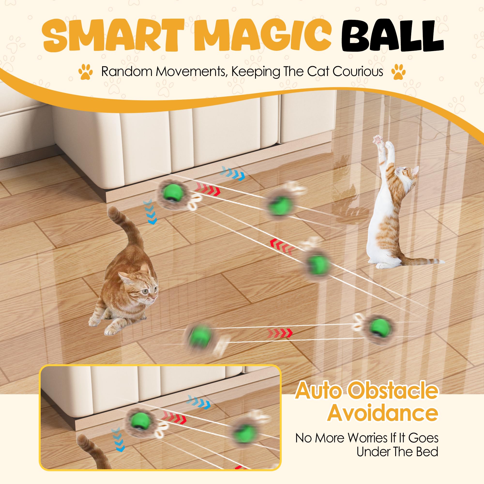 Interactive Cat Toys for Indoor Adult Cats - 3rd Generation Fast Rolling Ball with Play Mat, Hide & Seek Mouse Game - Boredom Buster & Enrichment Toys for Kittens (Perfect for Playtime, Exercise & Mental Stimulation)