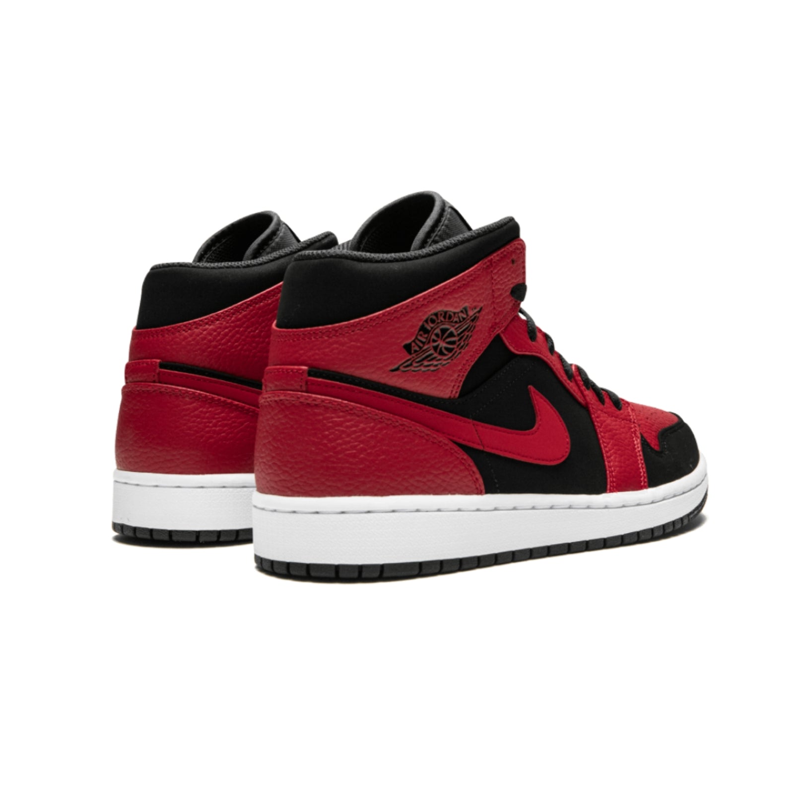 Air Jordan 1 Mid Reverse Bred Sneakers - Black, White & Gym Red Basketball Shoes for Men - Perfect for Streetwear, Gym & Casual Wear