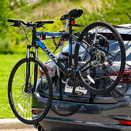 DK2 BCR190 Aluminum Trunk Mount Bike Rack - Holds 3 Bikes, 81 lb Capacity - Perfect for Road Trips, Camping & Family Cycling Adventures