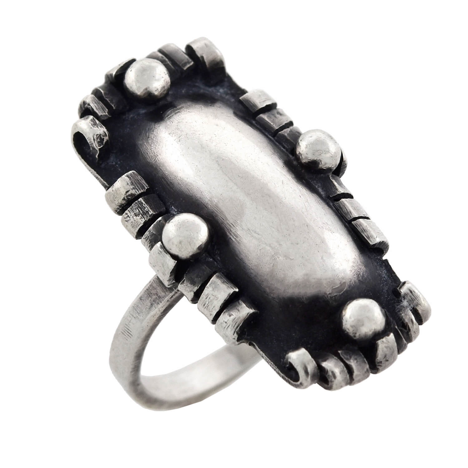 Handmade Dutch Silver Artisan Ring - Large Statement Jewelry for Women, Unique Handcrafted Gift for Her - Perfect for Weddings, Parties & Special Occasions
