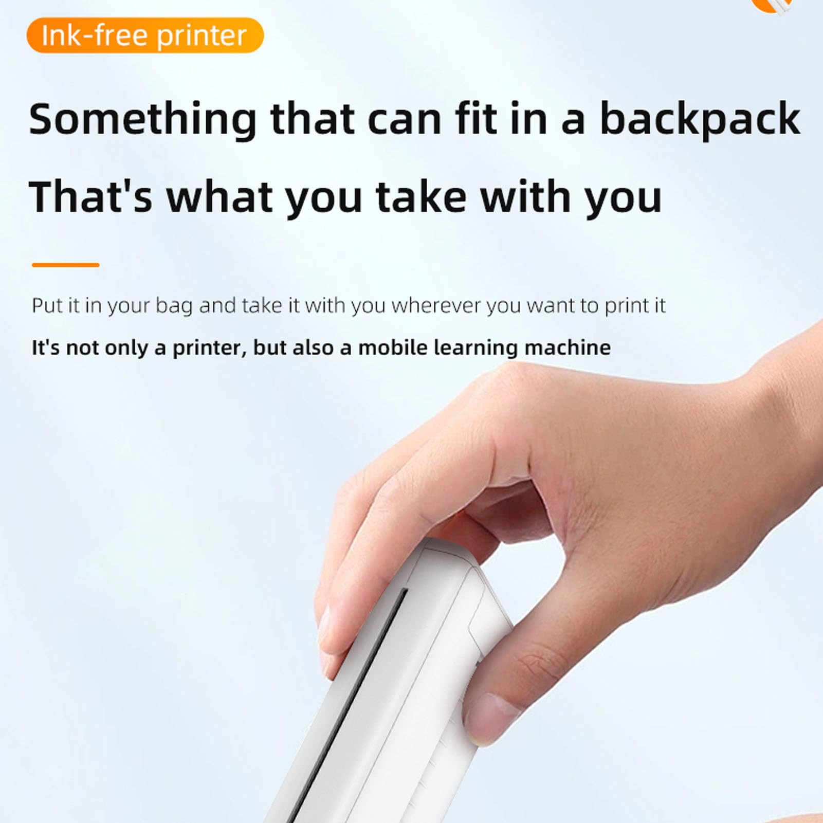 Portable A4 Thermal Printer - Wireless Bluetooth Thermal Label Printer for 90 Sheets Letter & A4 Paper - Compatible with Android, iOS, Phone & Laptop - Perfect for Mobile Office, Shipping Labels & Receipt Printing