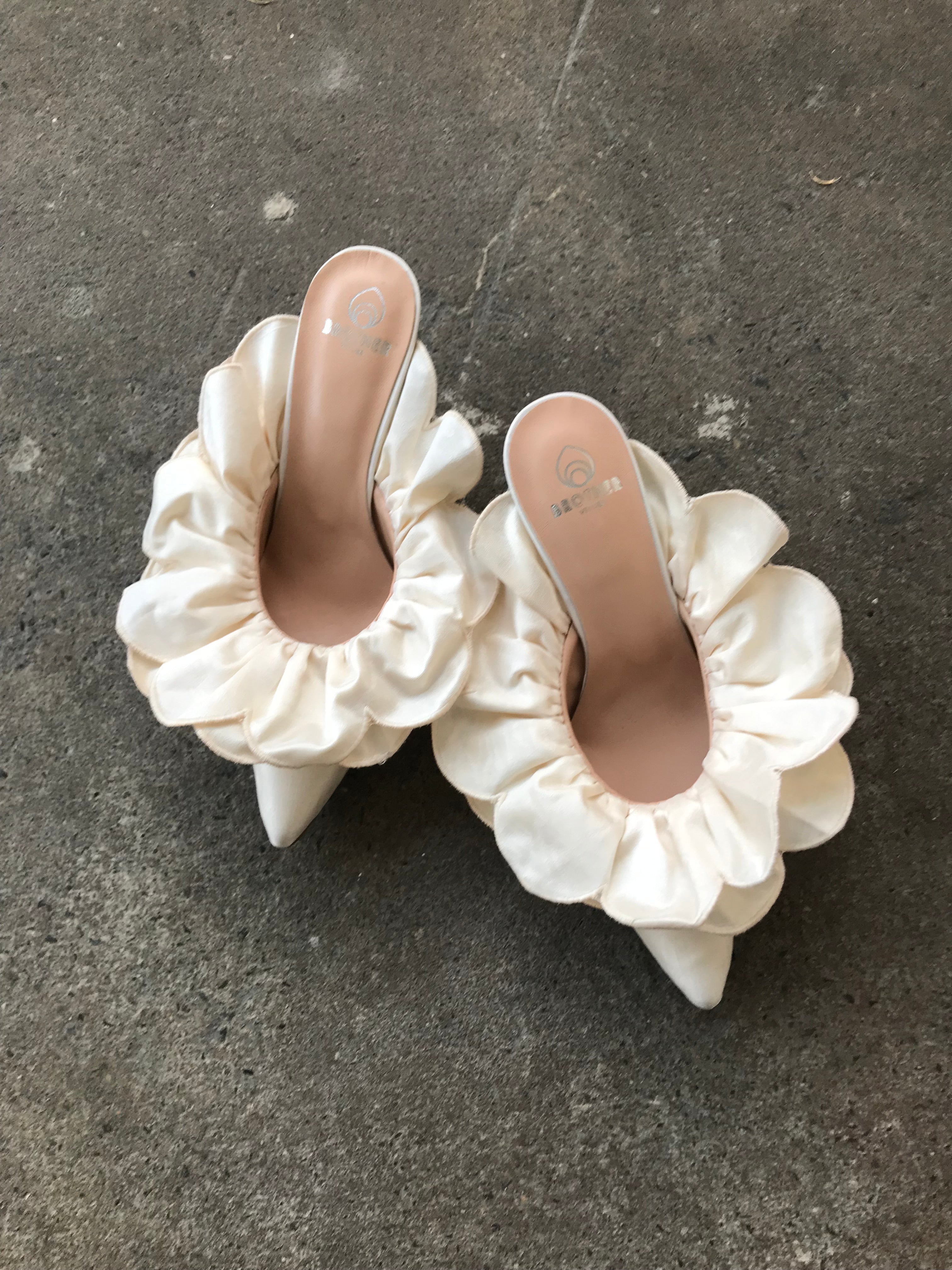 Ivory Stell Mule Shoes for Women - Comfortable Slip-On Loafers for Office, Casual & Travel Wear