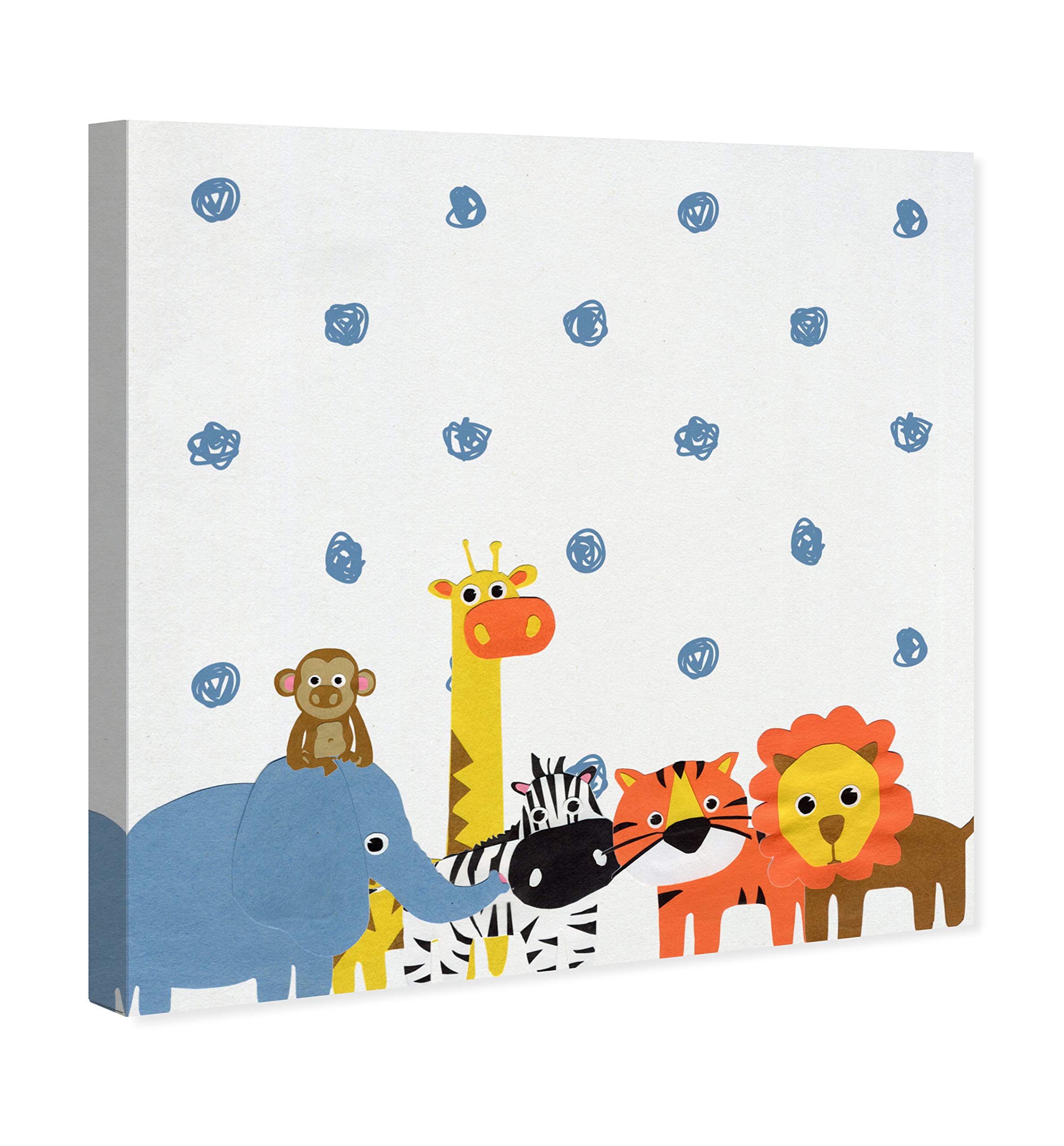 Animals in The Rain Canvas Wall Art Prints for Kids Room Decor - Perfect for Nursery, Bedroom & Playroom