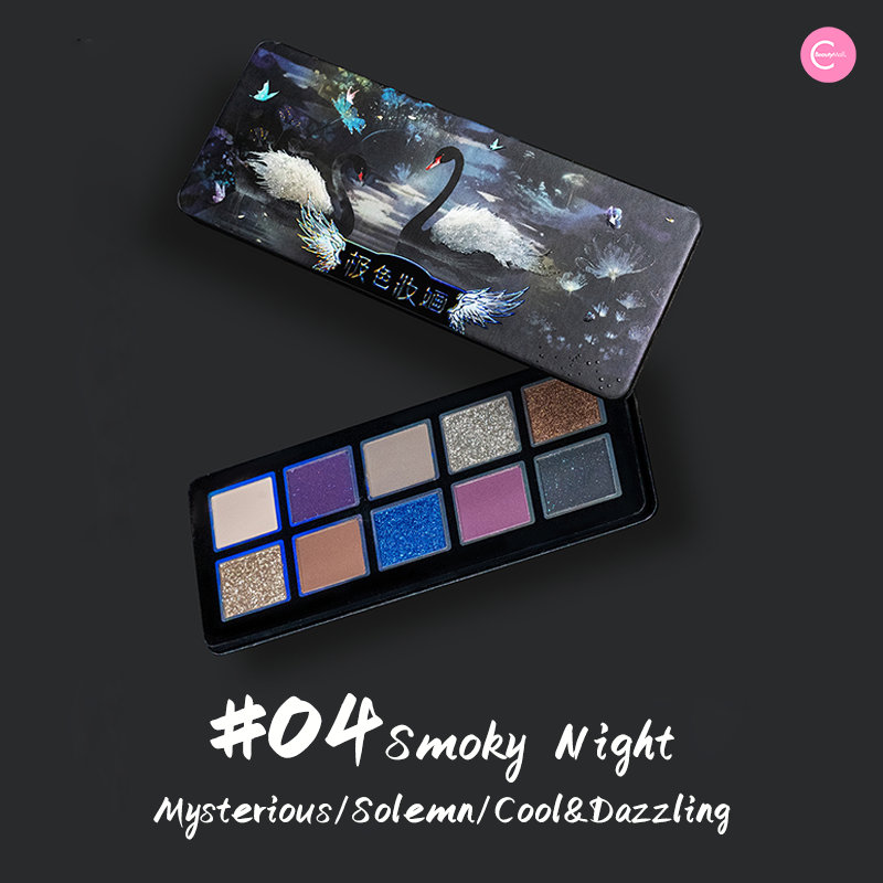 JSZH Radiant 10-Color Eyeshadow Palette - Highly Pigmented, Long-Lasting Makeup for Day & Night Looks | Perfect for Parties, Weddings & Professional Makeup Artists