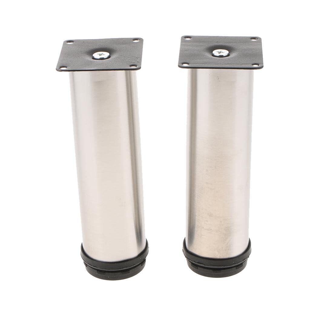 Gazechimp 2-Pack Adjustable Stainless Steel Cabinet Legs (20cm) – Heavy Duty Furniture Feet for Desks, Tables & Cabinets – Perfect for Home Office, Kitchen & DIY Projects