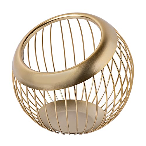 Large Capacity 30+ K Cup Holder - Metal Coffee Pod Storage Organizer for Keurig & Nespresso Capsules - Countertop Organizer for Home & Office Kitchen (Gold) - Perfect for Coffee Stations & Small Spaces