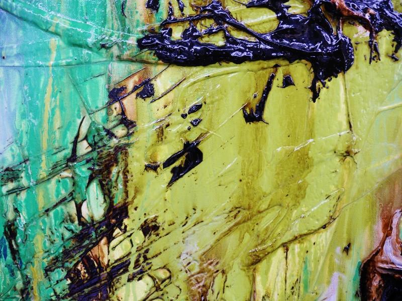 Greatest Lime 120cm x 120cm Green Abstract Canvas Art - Modern Wall Decor for Living Room, Bedroom & Office