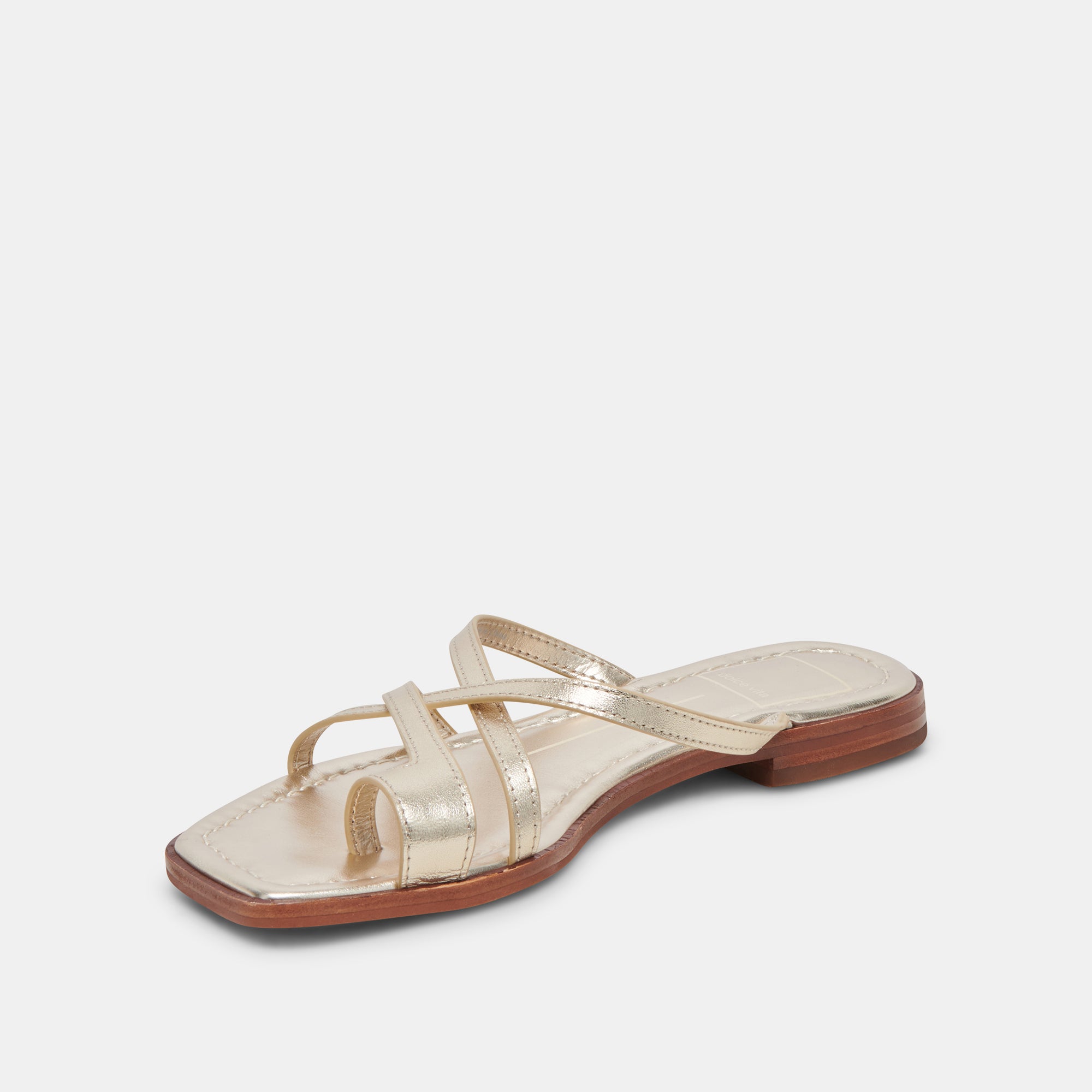 Indigo Sandals - Gold Distressed Leather Women's Fashion Sandals for Summer, Beach & Casual Outings