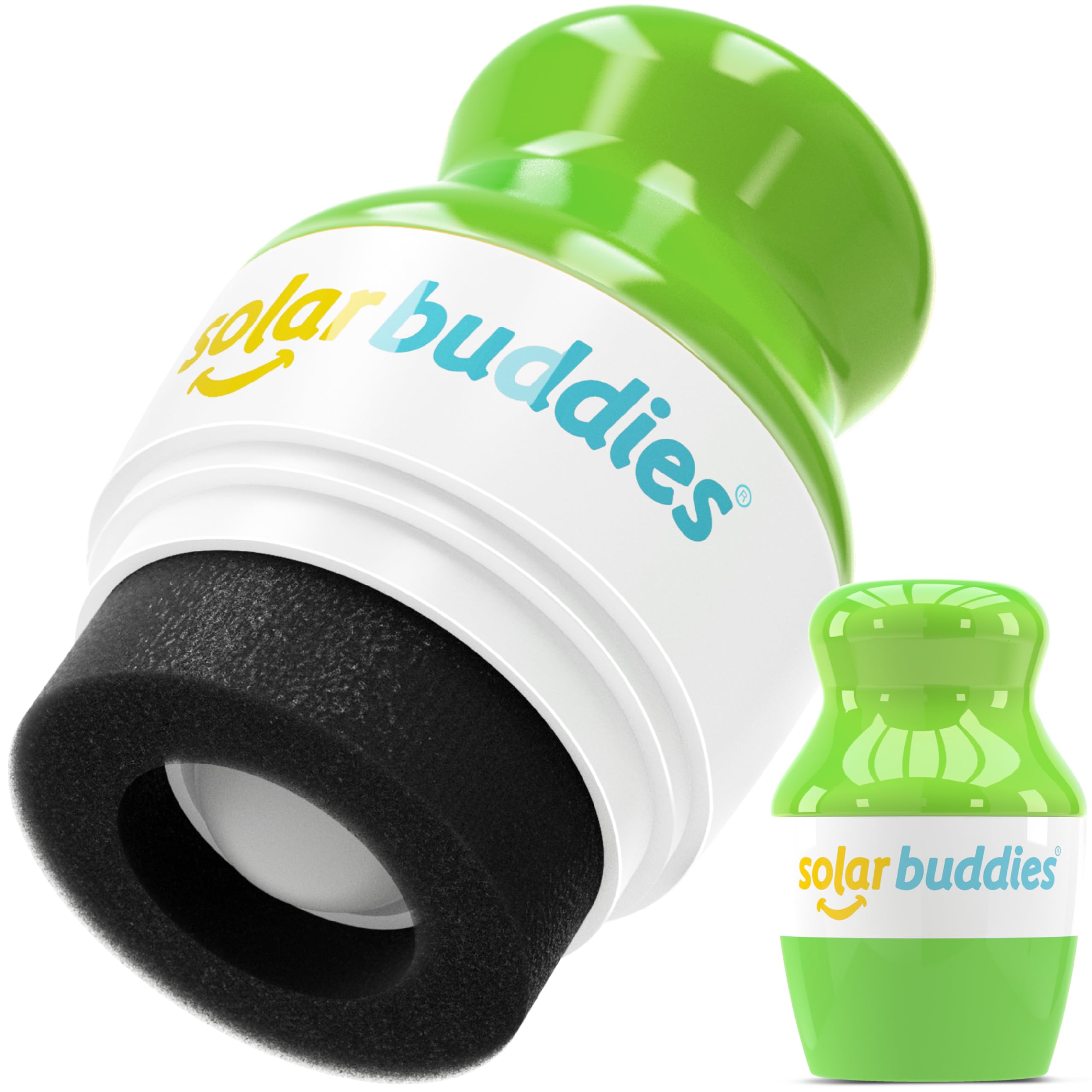 Solar Buddies Refillable Roll-On Sunscreen Applicator - Green, 3.4 fl oz - SPF Lotion Sponge for Kids & Adults - Travel-Friendly Sun Protection for Beach, Pool & Outdoor Activities
