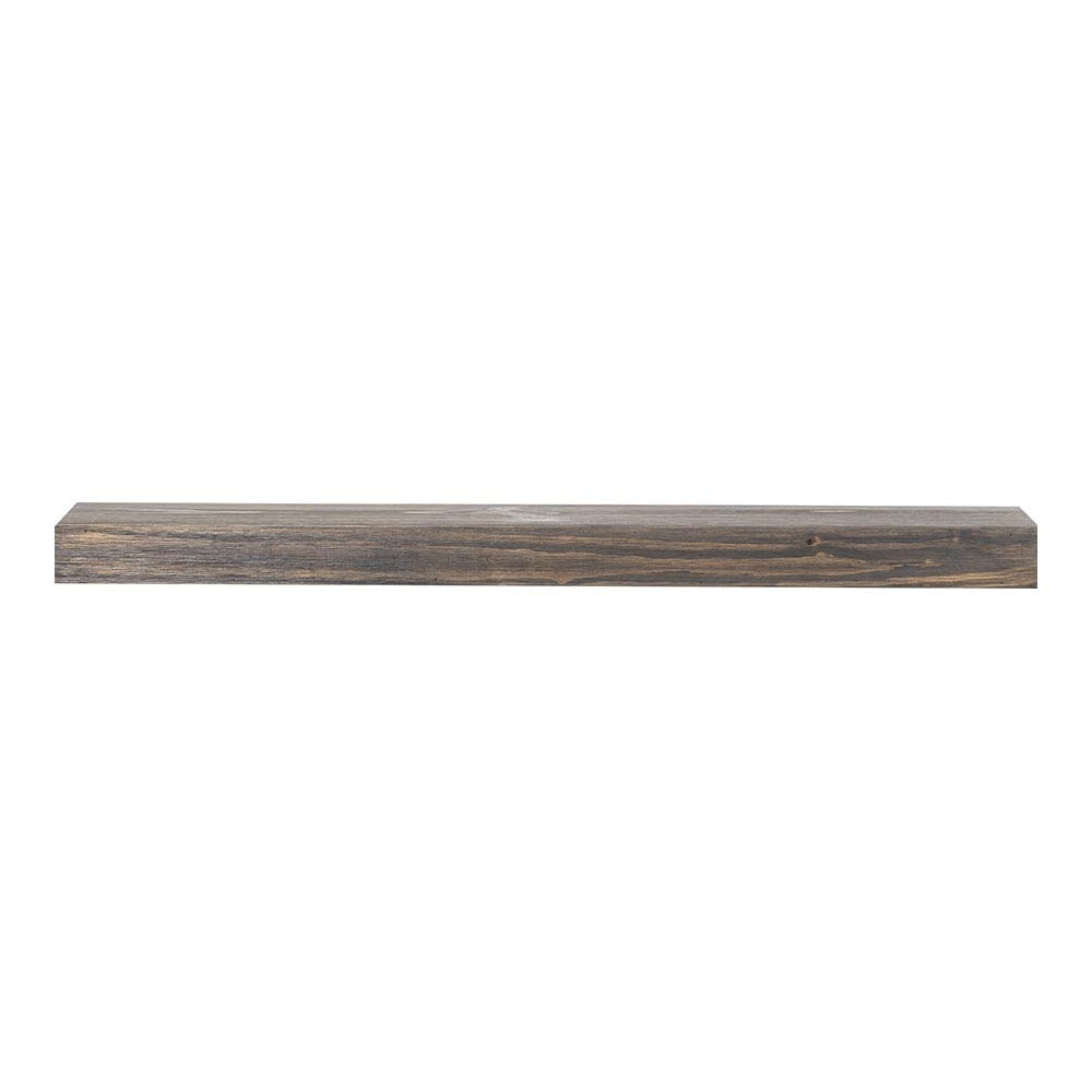 Vail Fireplace Mantel Shelf - 72 Inch Wide x 4 Inch Tall - Driftwood Finish Rustic Wall Mounted Shelf | Handcrafted in USA | Perfect for Living Room, Bedroom & Home Decor