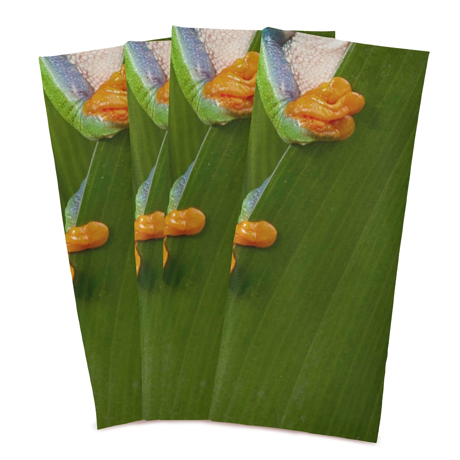 Premium 6-Pack Green Leaf Dish Towels Set - Super Absorbent & Fast Drying Kitchen Cloths (18