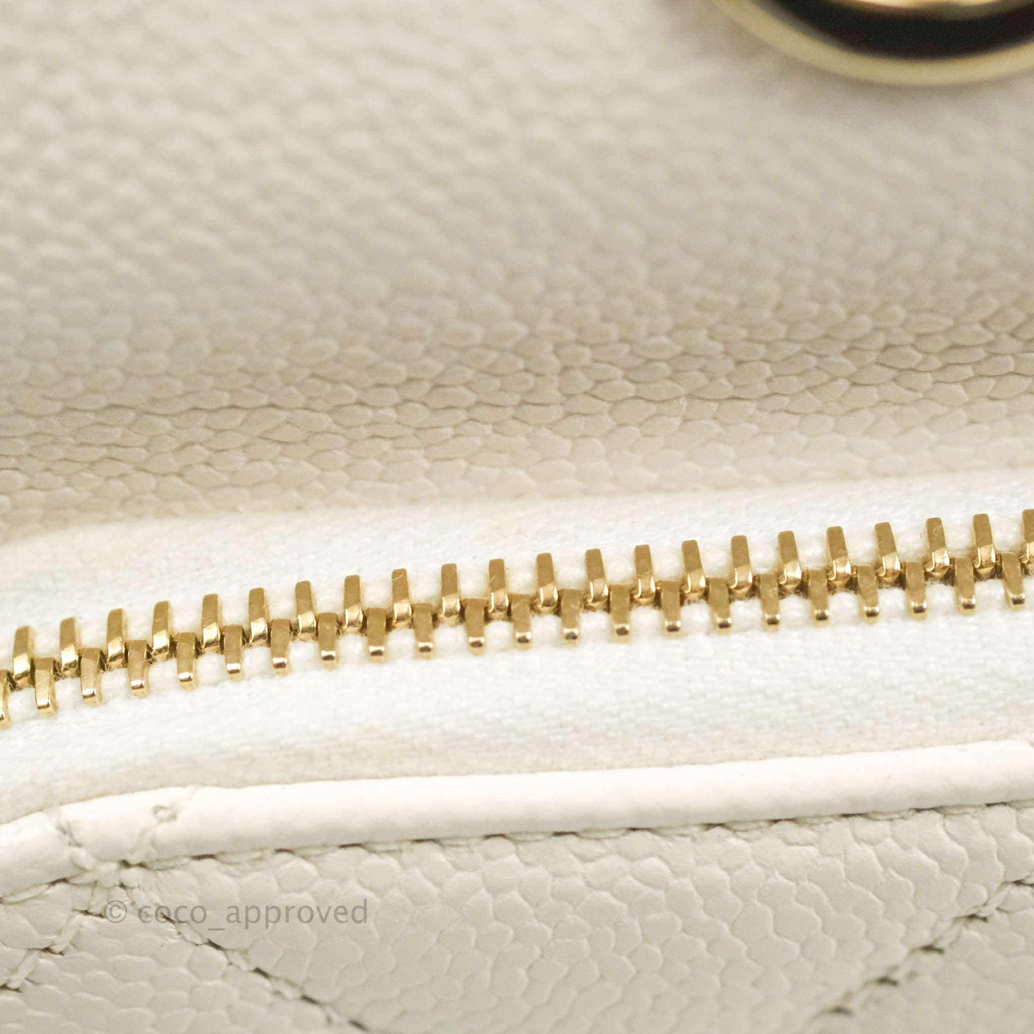 Chanel Business Affinity Drawstring Bucket Bag in White Caviar Leather with Gold Hardware - Perfect for Work, Travel & Everyday Luxury