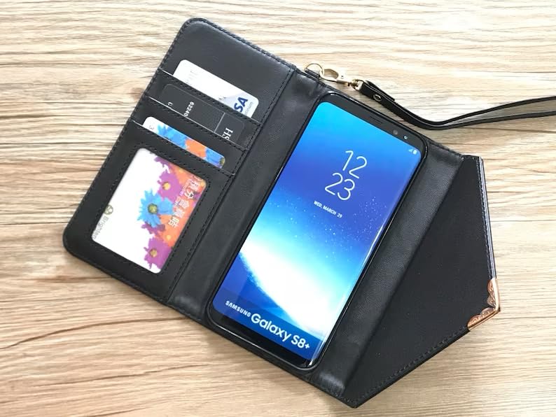 Starry Night PU Leather Wallet Phone Case for iPhone X/XS/XR/11/12/13/14/15/16 Pro Max & Galaxy S24/S23/S22/S21/S20 Ultra/S10/S9/Note 20/8/9/10 Plus - Slim Protective Cover with Card Slots | Perfect for Travel, Shopping & Everyday Use (Model MN1641)
