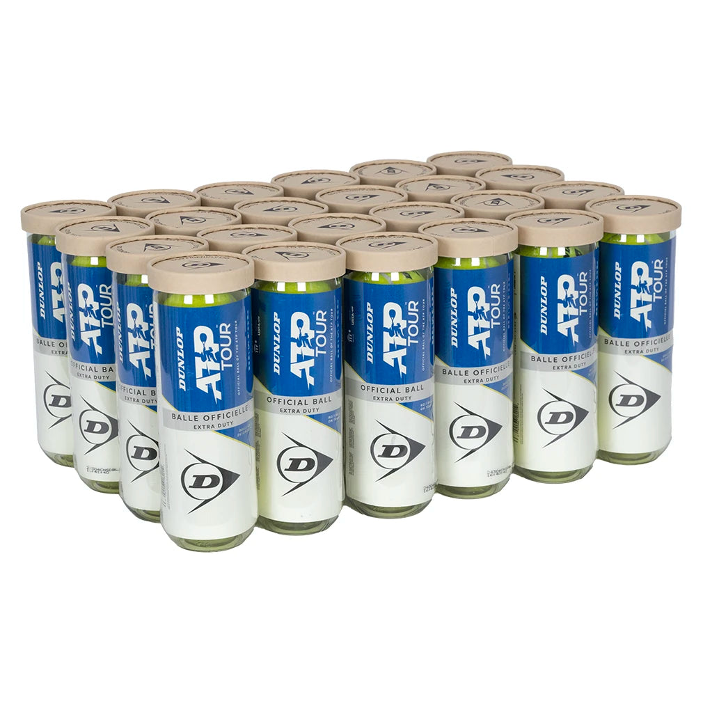 ATP Tour Extra Duty Tennis Balls - 3 Pack | Premium Tennis Ball Case for Storage & Travel | Ideal for Tennis Matches, Practice & Court Training