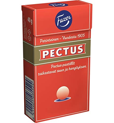 Fazer Pectus Original Pastilles - 80 Boxes (40g Each) | Soothing Throat Relief for Cough & Cold | Perfect for Travel, Office & Home Use
