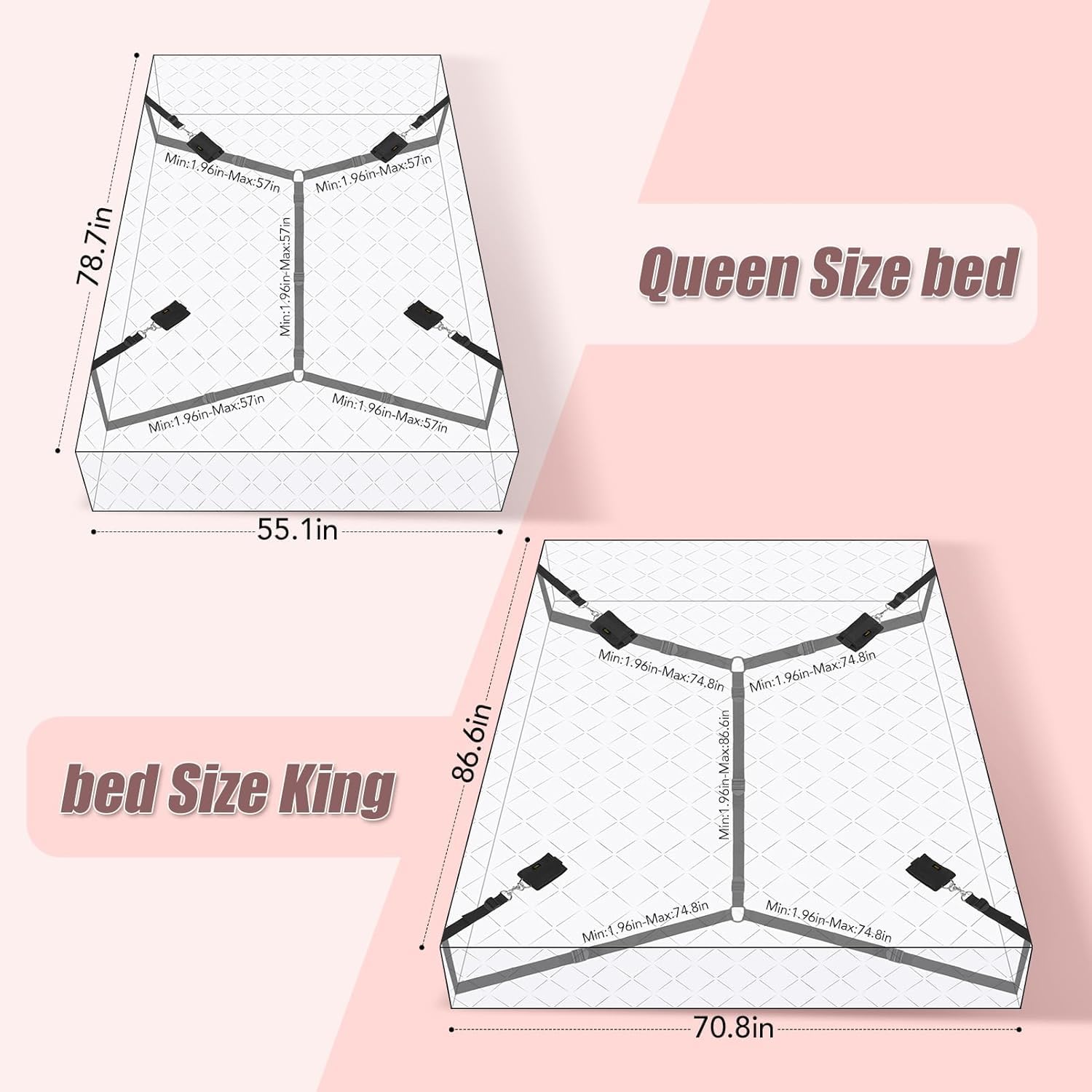 Premium BDSM Bondage Kit - UTIMI Restraints Set with Handcuffs, Ankle Cuffs, Blindfold & Tickler for Couples - Sensual Adult Toys for Spicing Up Bedroom Play & Roleplay Scenes