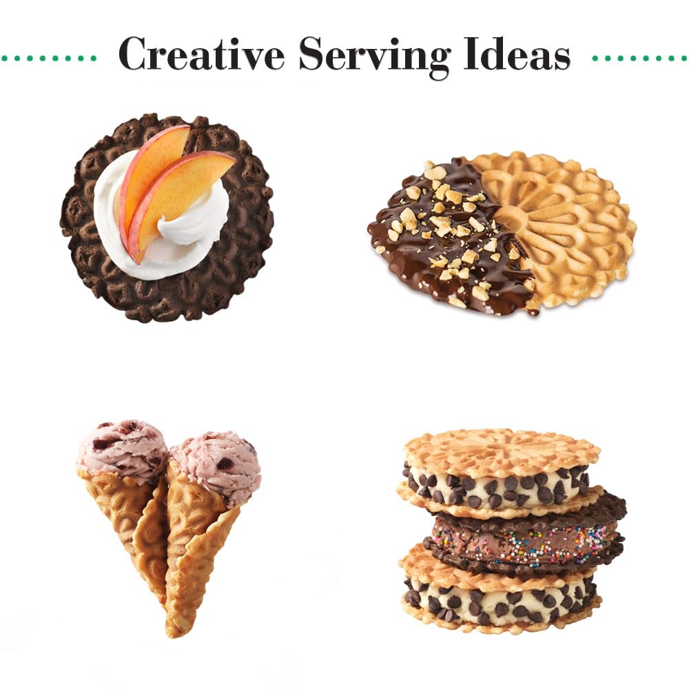 Authentic Italian Reko Pizzelle Waffle Cookies - Anise Flavor, 7oz (12 Pack) | Perfect for Holiday Gifts, Coffee Pairing & Dessert Platters