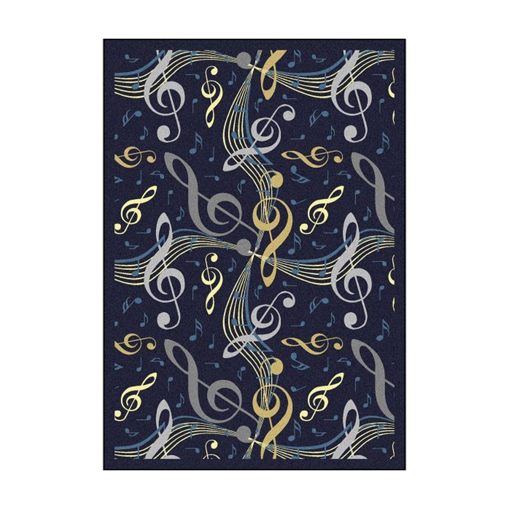 Joy Carpets Kid Essentials Music & Special Needs Virtuoso Rug - Navy Blue 3'10