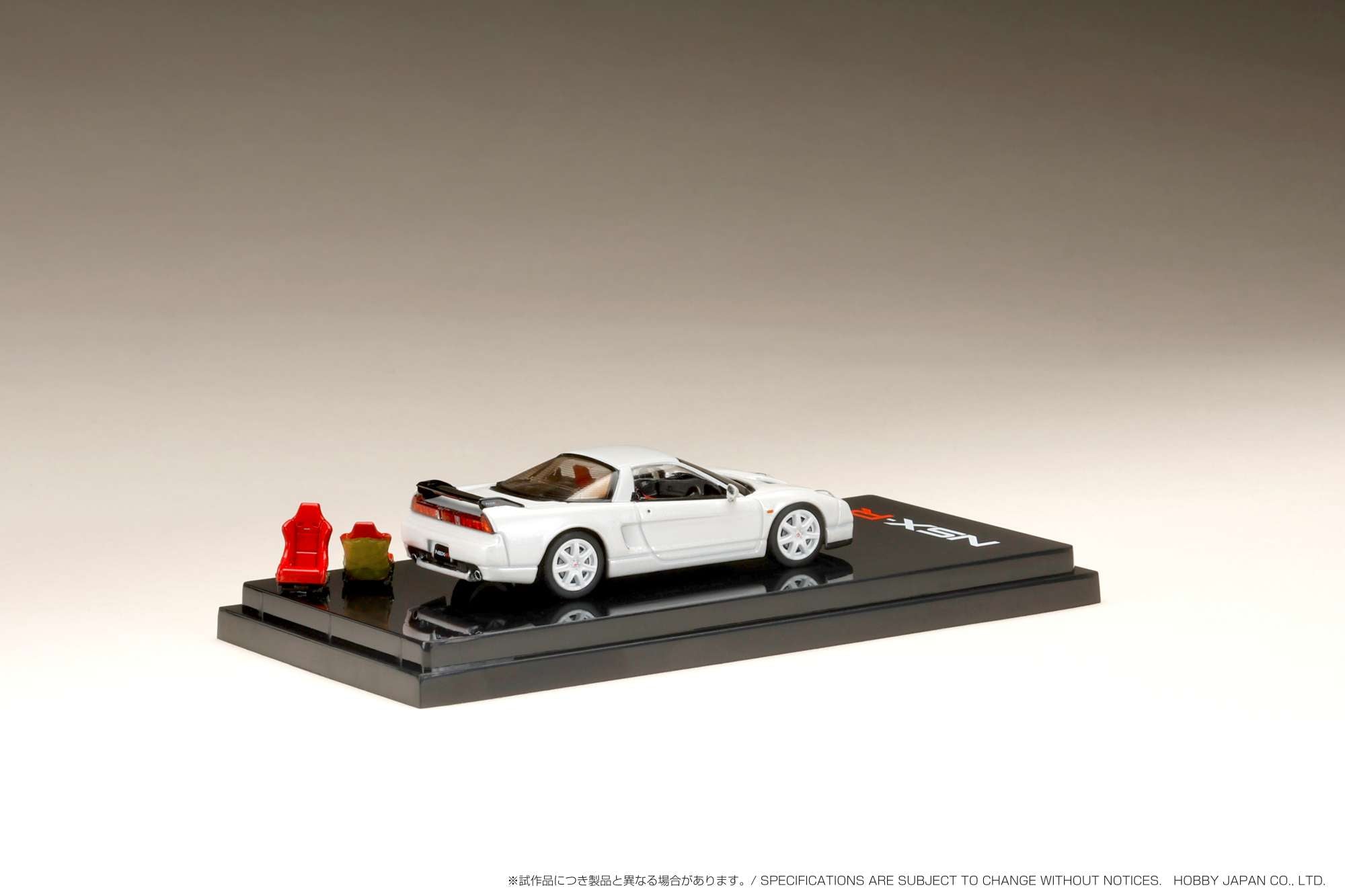 1:64 Scale Honda NSX R (NA2) Diecast Model Car with Genuine Seats - Pearl White Finish - Collectible Japanese Sports Car Display for Hobbyists & Racing Fans - Perfect for Showcase, Office Decor, and Gift Giving