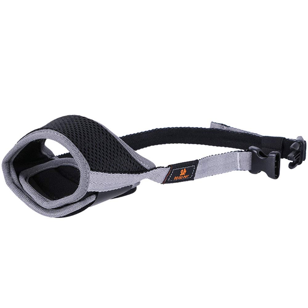 Adjustable Dog Muzzle for Small & Medium Dogs - Anti-Biting & Anti-Barking Pet Mouth Cover (Size L, Grey) - Perfect for Training, Grooming & Vet Visits