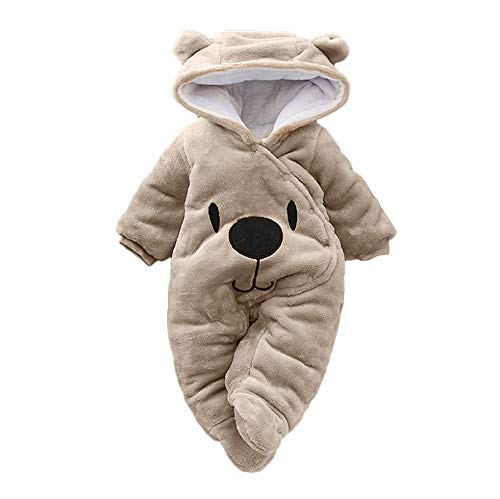 Velvet Bear Romper for Baby Boy & Girl - Soft Hooded Jumpsuit Gift for 6 Months | Playtime & Photo Outfits