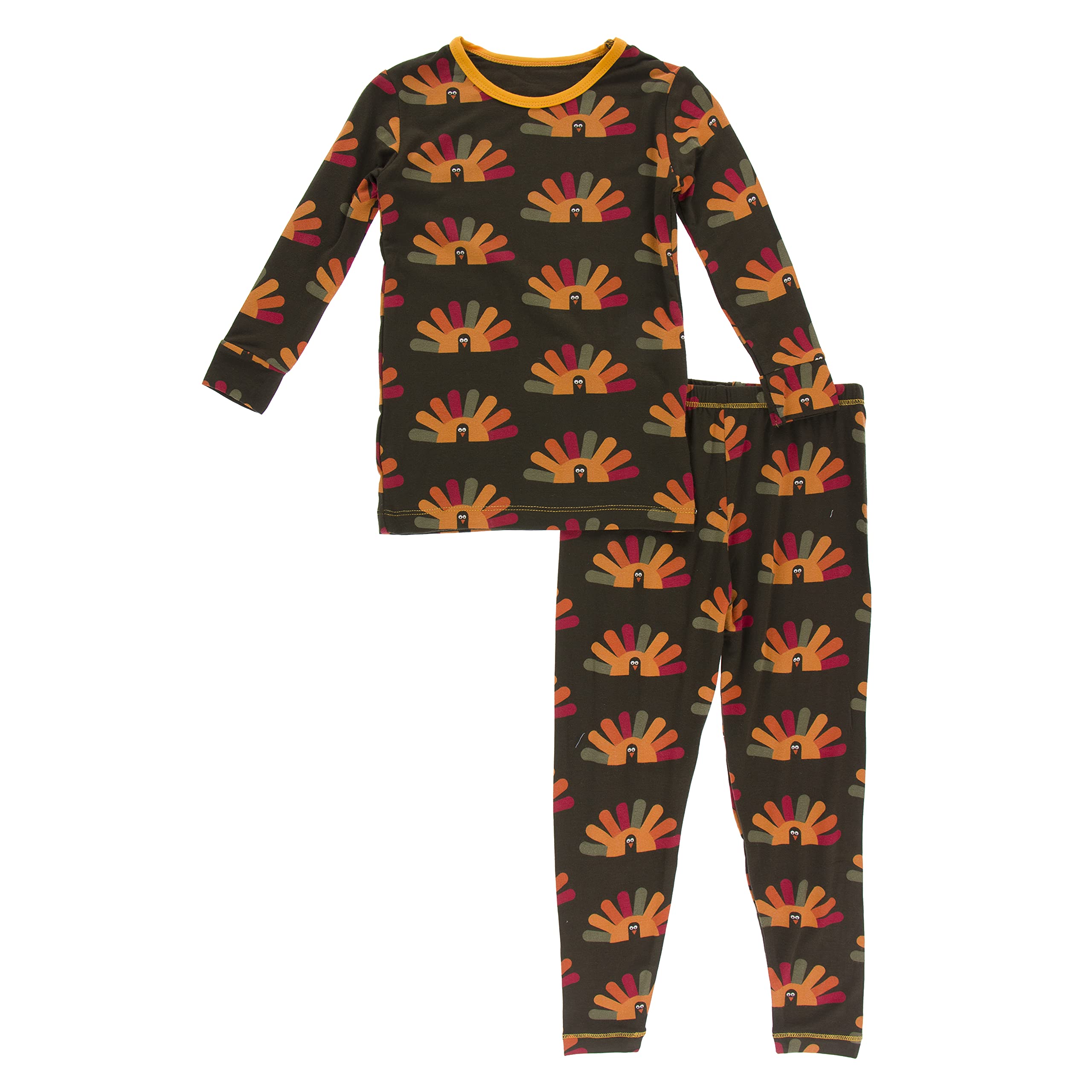 KicKee Thanksgiving Fall Pajama Set - Cozy Long Sleeve & Pants Snug Fit Sleepwear for Women & Men | Perfect for Holiday Gatherings & Family Photos