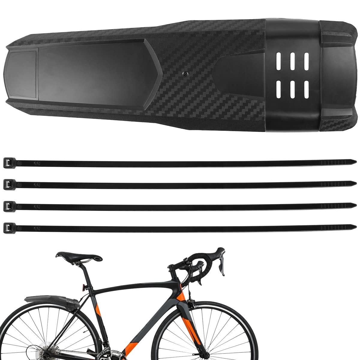 Premium MTB Mudguard Kit - Front & Rear Bike Fenders for Mountain & Road Bikes | Splash Protection in Rain & Mud | Durable Black Bicycle Accessories for All-Terrain Cycling Adventures