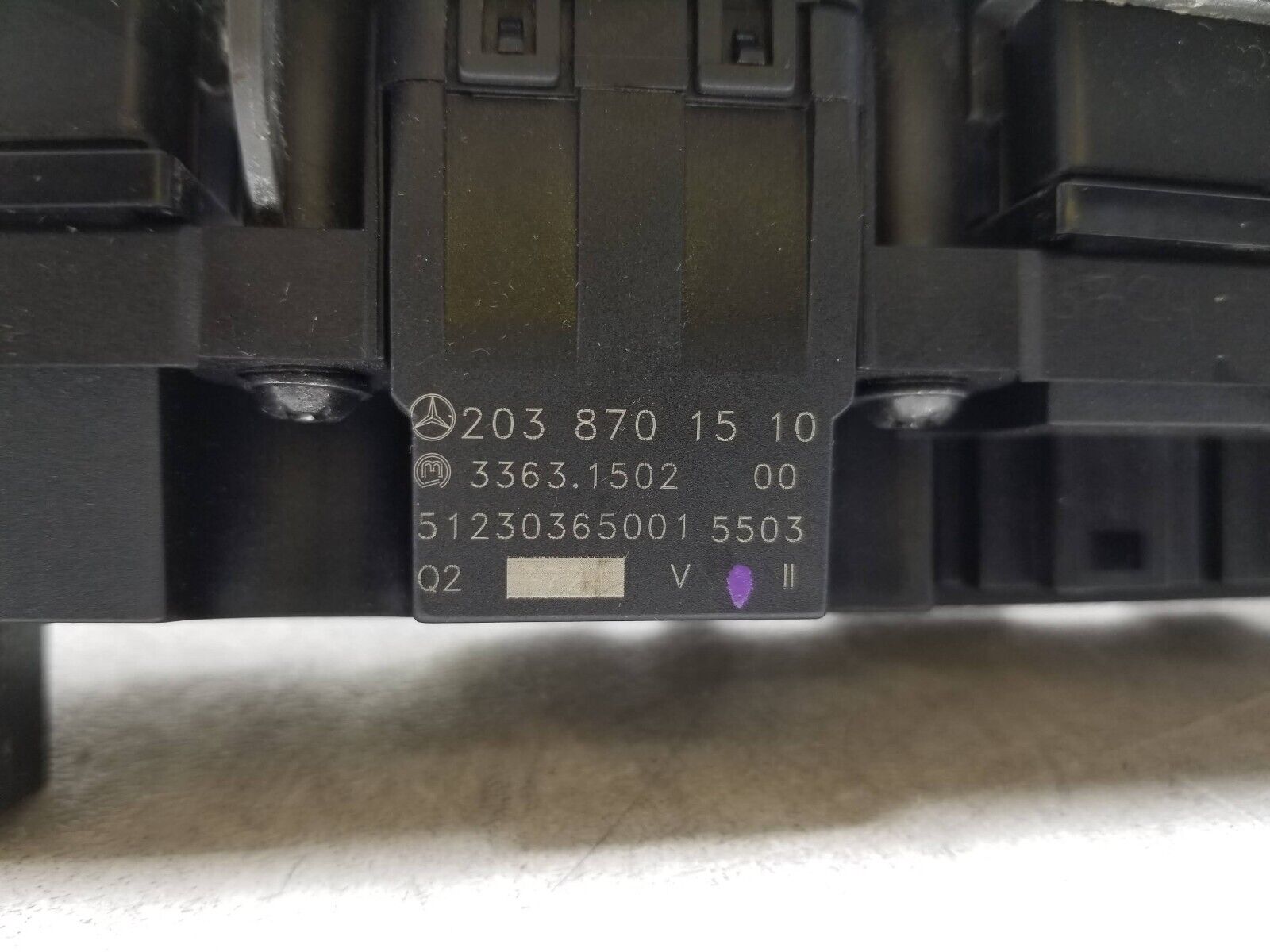 02 05 Mercedes W203 C230 Coupe Hazard Light & Door Lock Control Panel Switch OEM Replacement Part - Perfect for Interior Electrical Repairs & Car Restoration Projects